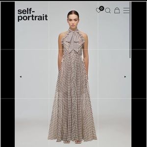 Self-Portrait Monochrome Check Maxi Dress, 2